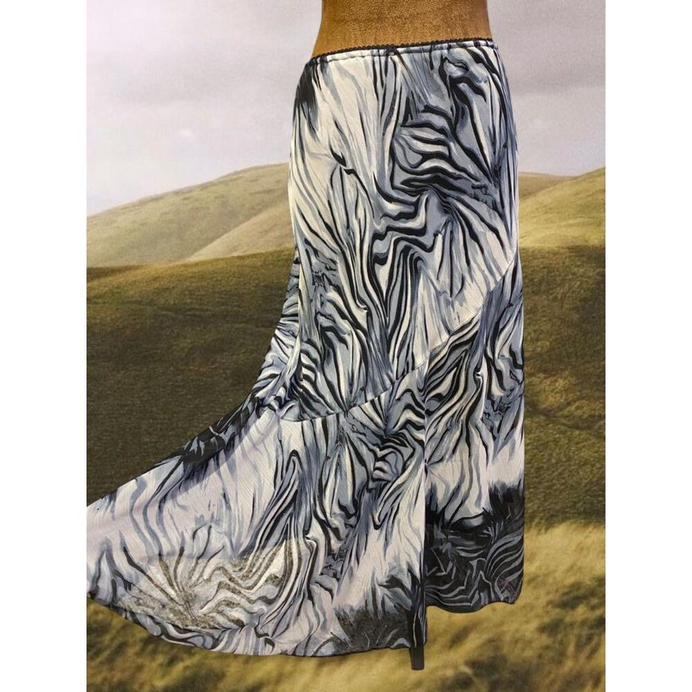 Y2K Whimsigoth Fairy Festival Rave Grunge Animal Print Maximalist Maxi Skirt